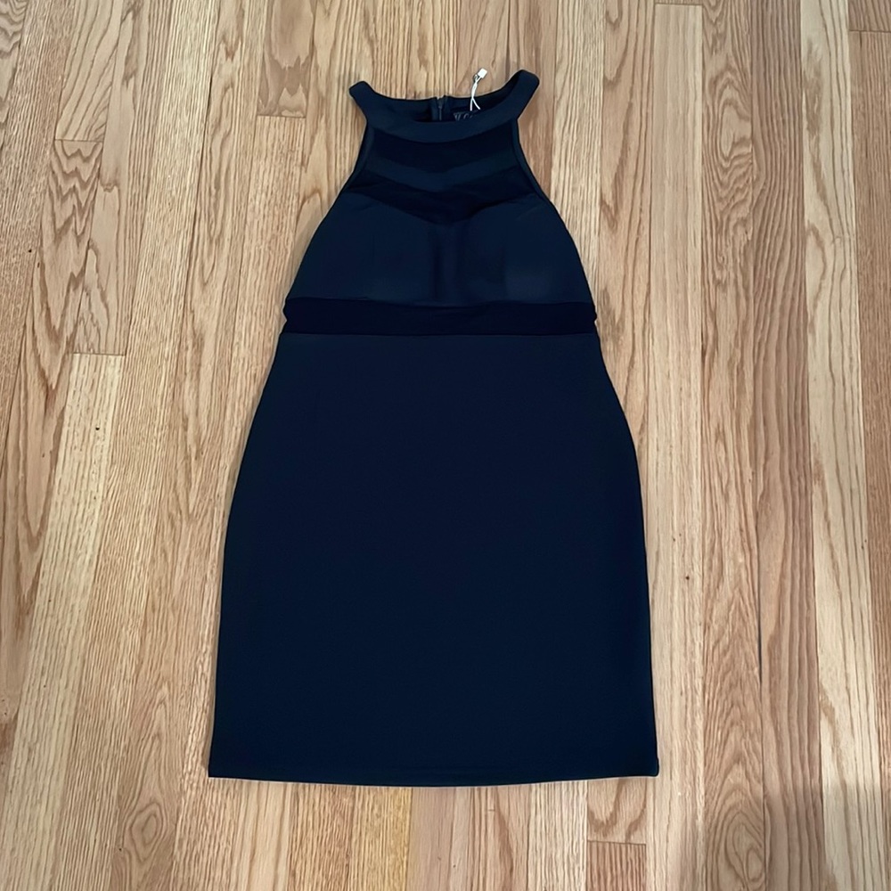 Little black dress with sheer detailing